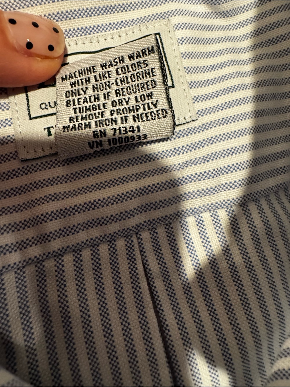 L.L. Bean Men’s Blue & White Button-Down Shirt- Traditional Fit - Picture 8 of 8